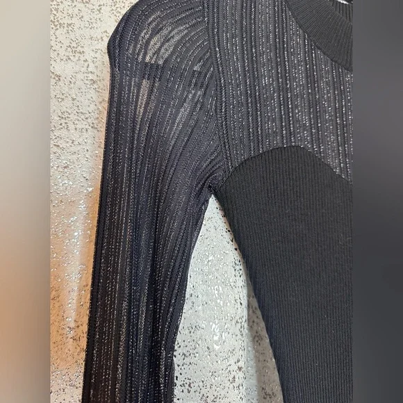 NWOT Black bodycon knit dress - Picture 10 of 10